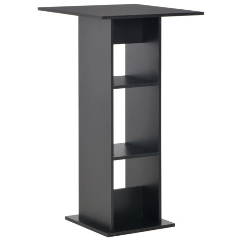 vidaXL - Bartafel - 60x60x110 - cm - zwart afbeelding 1