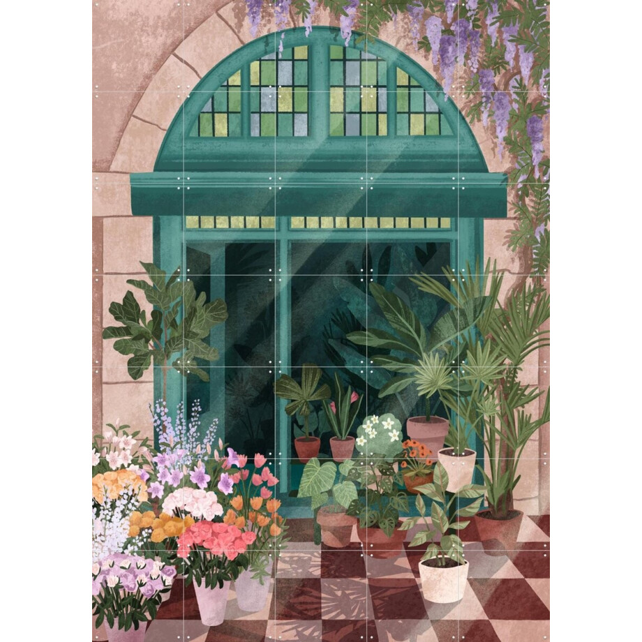 IXXI French Flower Shop, Goed Blauw - 100 x 140 cm - Gratis ophangtool - Grote wanddecoratie en posters - Kleurrijk, Grafisch Ontwerp, Illustraties IXXI French Flower Shop, Goed Blauw - 100 x 140 cm - Gratis ophangtool - Grote wanddecoratie en posters - Kleurrijk, Grafisch Ontwerp, Illustraties afbeelding 1