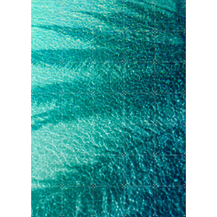 IXXI Crystalline Teal, Angelo Cerantola - 100 x 140 cm - Gratis ophangtool - Grote wanddecoratie en posters - Abstract, Minimalistisch, Geometrische afbeelding 1