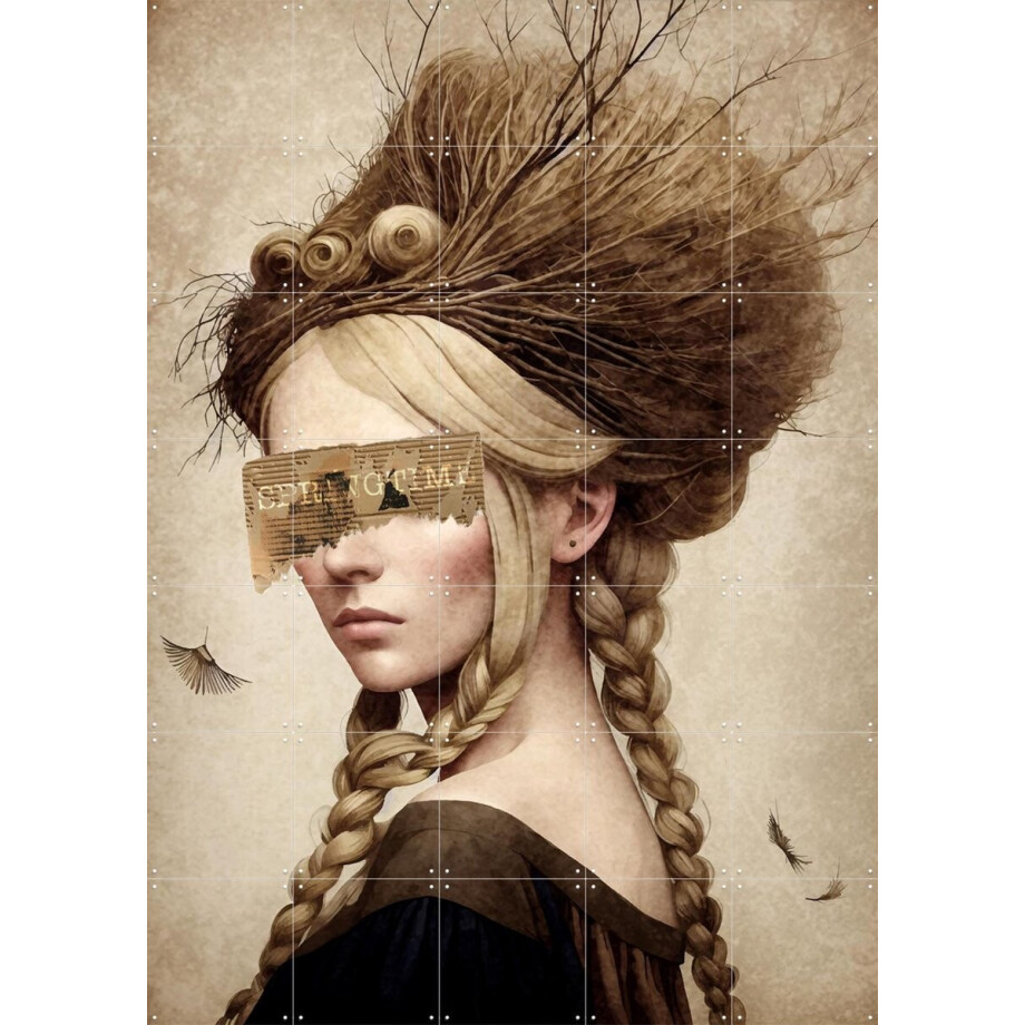 IXXI Springtime, Mirjam Duizendstra - 100 x 140 cm - Gratis ophangtool - Grote wanddecoratie en posters - Grafisch Ontwerp, Natuur, Portretten afbeelding 1