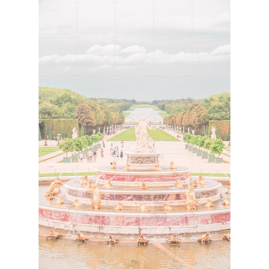 IXXI Versailles Gardens Fountain, Pati Photography - 100 x 140 cm - Gratis ophangtool - Grote wanddecoratie en posters - Klassiek, Fotografie, Gang afbeelding 1
