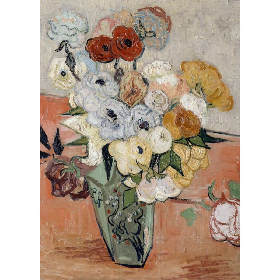 IXXI Rozen en anemonen, Vincent van Gogh (1853 - 1890) & Bridgeman Images - 100 x 140 cm - Gratis ophangtool - Grote wanddecoratie en posters - IXXI Rozen en anemonen, Vincent van Gogh (1853 - 1890) & Bridgeman Images - 100 x 140 cm - Gratis ophangtool - Grote wanddecoratie en posters - afbeelding 1