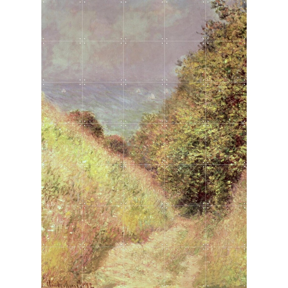 IXXI Chemin de la Cavee at Pourville, Claude Monet & Bridgeman Images - 100 x 140 cm - Gratis ophangtool - Grote wanddecoratie en posters - Klassiek afbeelding 1