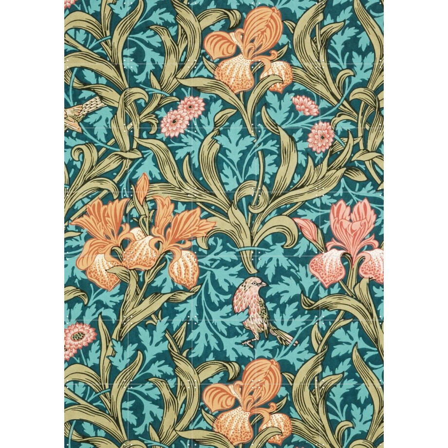 IXXI Iris, William Morris & Victoria and Albert Museum - 100 x 140 cm - Gratis ophangtool - Grote wanddecoratie en posters - Klassiek, Decoratieve afbeelding 1