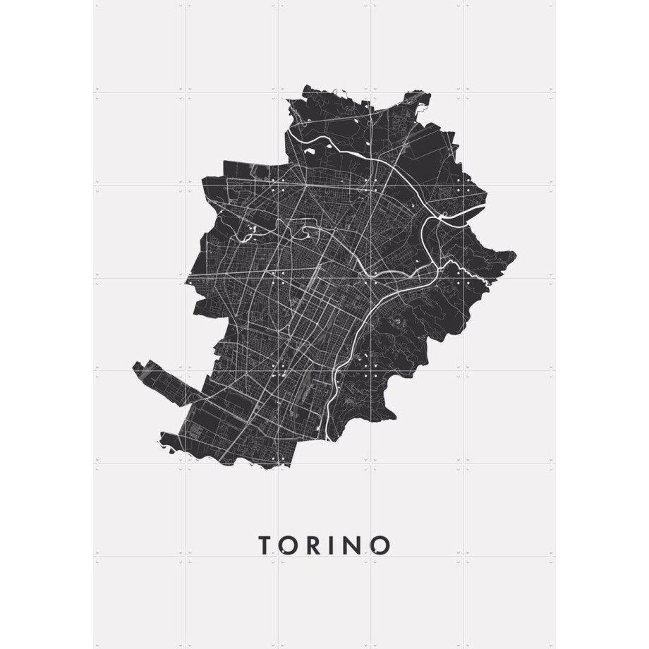 IXXI Torino City Map, Kunst in Kaart - 100 x 140 cm - Gratis ophangtool - Grote wanddecoratie en posters - Minimalisme, Grafisch Ontwerp, Technische IXXI Torino City Map, Kunst in Kaart - 100 x 140 cm - Gratis ophangtool - Grote wanddecoratie en posters - Minimalisme, Grafisch Ontwerp, Technische afbeelding 1