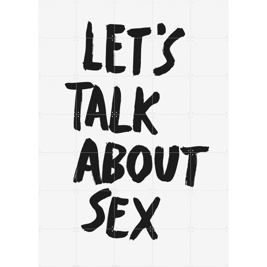 IXXI Let's talk about Sex, Marcus Kraft - 100 x 140 cm - Gratis ophangtool - Grote wanddecoratie en posters - Typografie, Illustraties, Minimalisme afbeelding 1