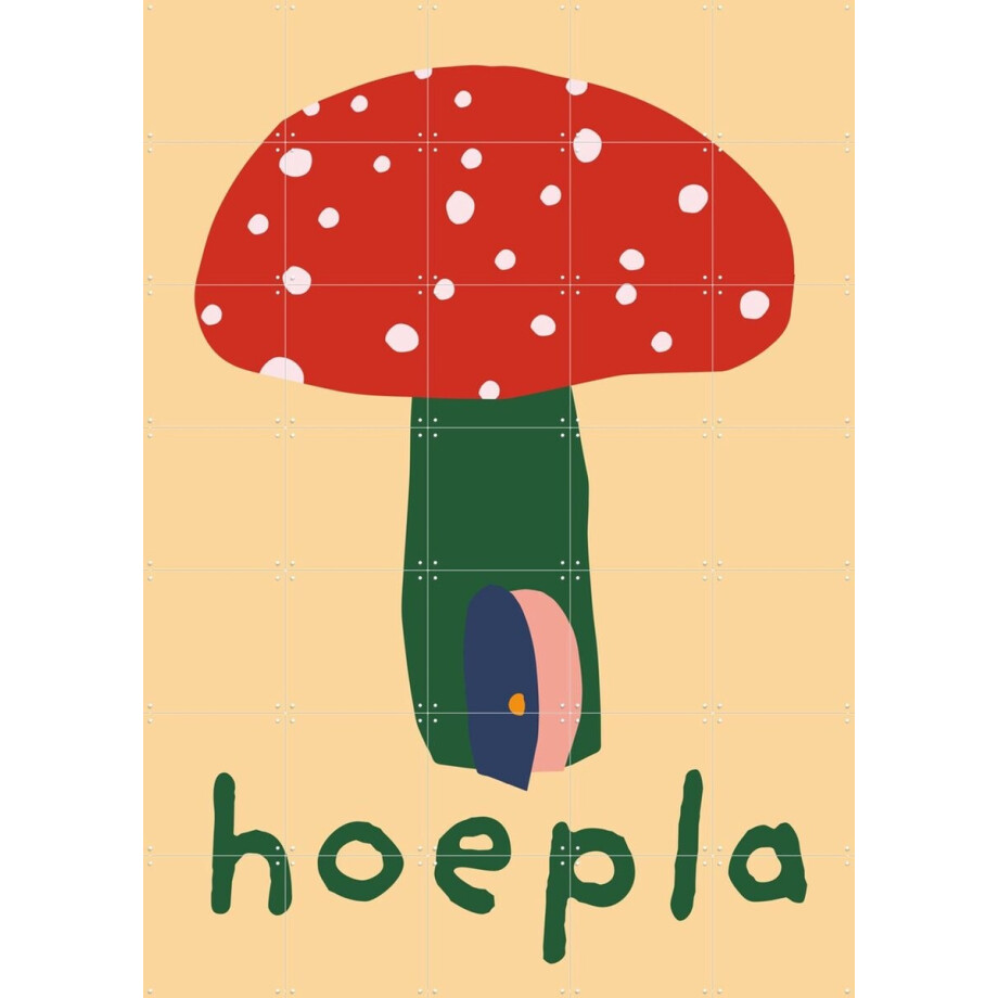 IXXI Hoepla Groen, Mella Mella - 100 x 140 cm - Gratis ophangtool - Grote wanddecoratie en posters - Kleurrijk, Speels, Kinderkamer, Babykamer, Baby afbeelding 1