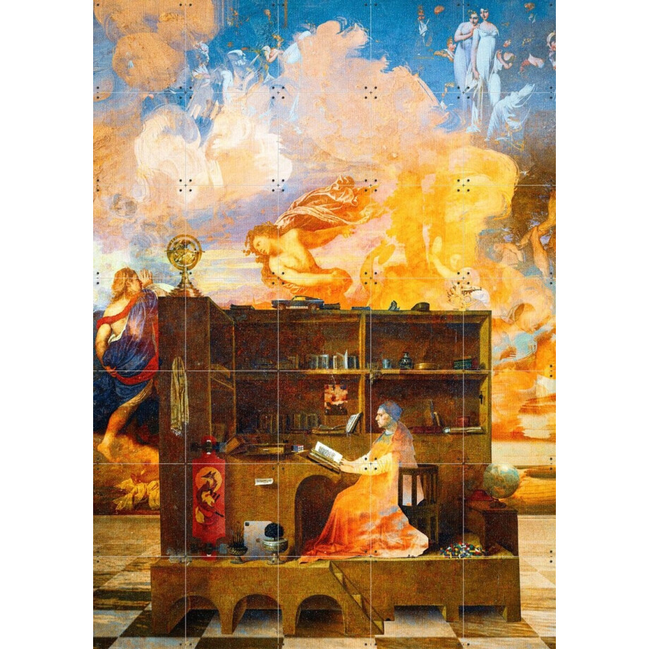 IXXI Reading Renaissance, Vineet Suresh - 100 x 140 cm - Gratis ophangtool - Grote wanddecoratie en posters - Decoratieve kunsten, Klassiek afbeelding 1