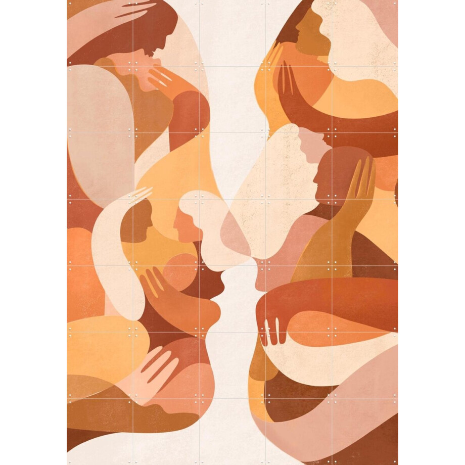 IXXI Golden Hour, Maggie Stephenson - 100 x 140 cm - Gratis ophangtool - Grote wanddecoratie en posters - Illustraties, Abstract, Slaapkamer afbeelding 1