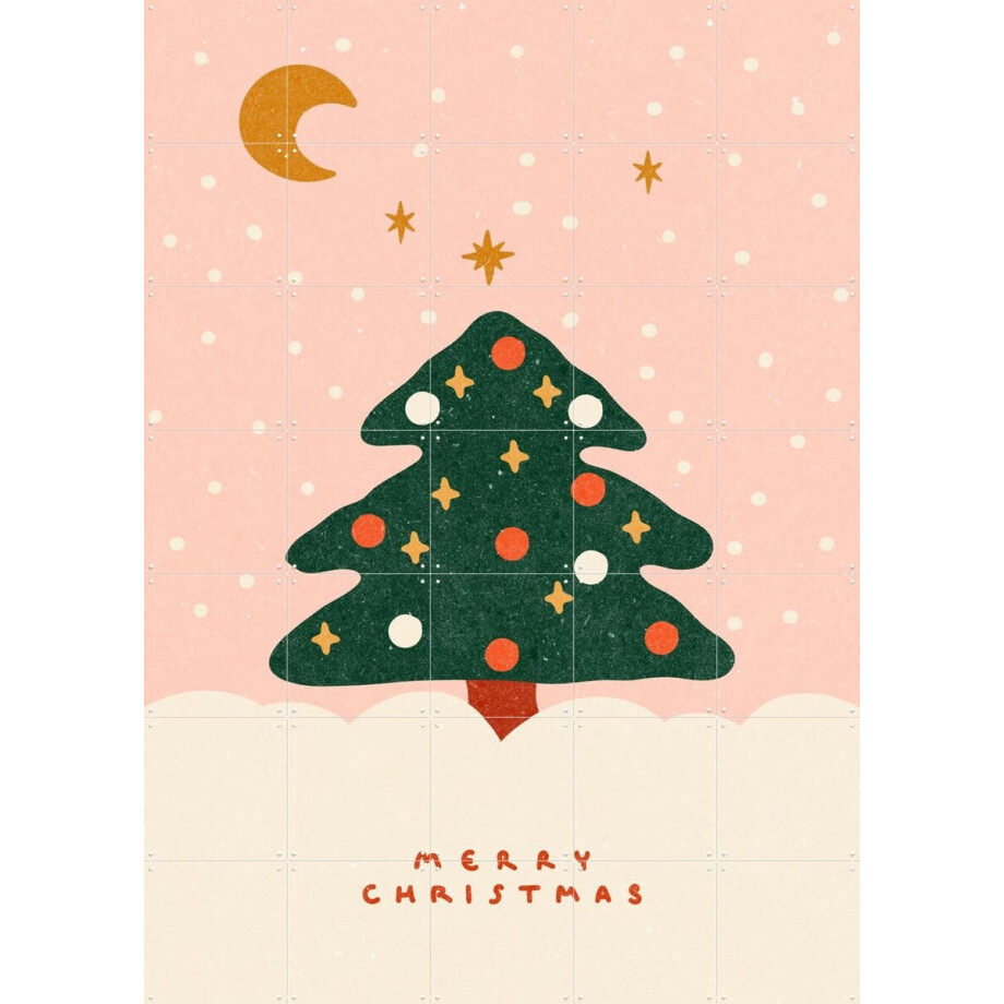 IXXI Christmas Tree, NKTN & Various - 100 x 140 cm - Gratis ophangtool - Grote wanddecoratie en posters Winter, Kerst afbeelding 1