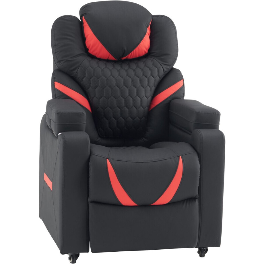Gamingstoel / fauteuil met hoofdsteun Game Sport RX PU zwart / rood hjh OFFICE Gamingstoel / fauteuil met hoofdsteun Game Sport RX PU zwart / rood hjh OFFICE afbeelding 1