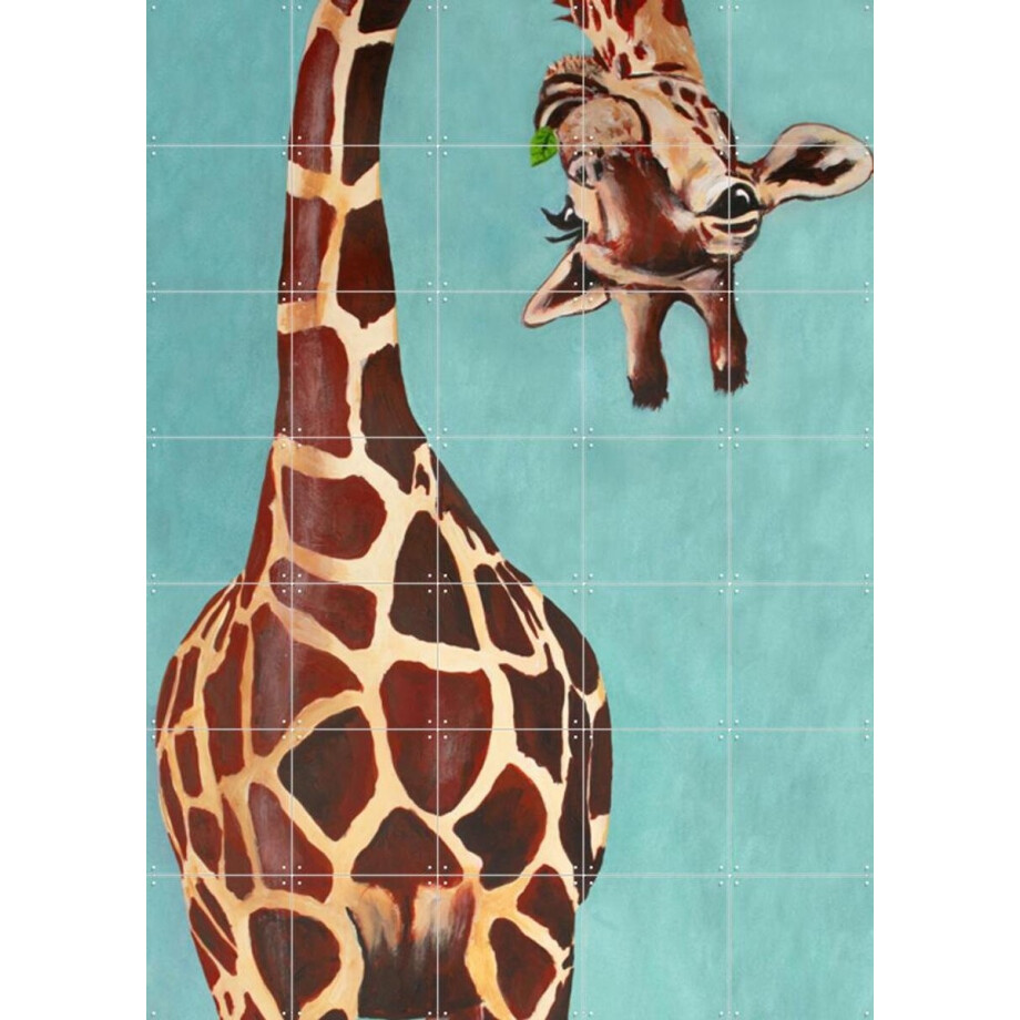 IXXI Giraffe with green leaf, Coco de Paris - 100 x 140 cm - Gratis ophangtool - Grote wanddecoratie en posters - Schilderijen, Illustraties IXXI Giraffe with green leaf, Coco de Paris - 100 x 140 cm - Gratis ophangtool - Grote wanddecoratie en posters - Schilderijen, Illustraties afbeelding 1
