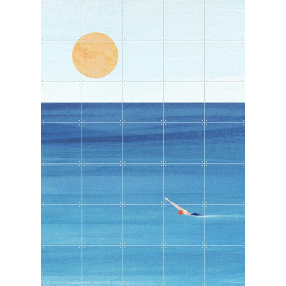 IXXI Sunset Swim, Henry Rivers - 100 x 140 cm - Gratis ophangtool - Grote wanddecoratie en posters - Minimalistisch, Illustraties, Woonkamer IXXI Sunset Swim, Henry Rivers - 100 x 140 cm - Gratis ophangtool - Grote wanddecoratie en posters - Minimalistisch, Illustraties, Woonkamer afbeelding 1