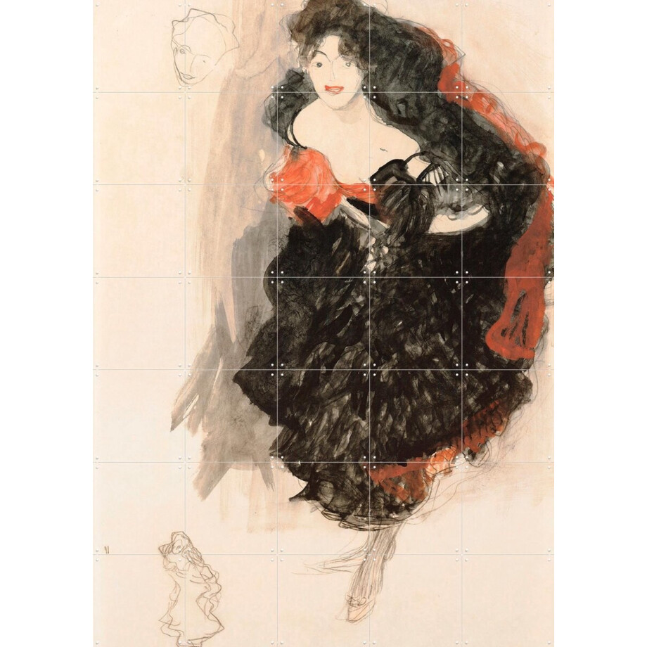 IXXI Study for Judith II 1908, Gustav Klimt & Bridgeman Images - 100 x 140 cm - Gratis ophangtool - Grote wanddecoratie en posters - Tekeningen, Art afbeelding 1