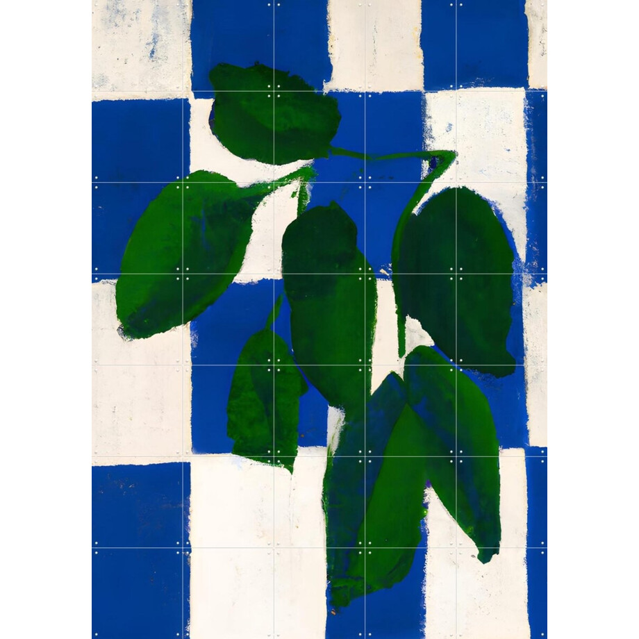 IXXI Checkered Greenery, Interiorisla - 100 x 140 cm - Gratis ophangtool - Grote wanddecoratie en posters - Kwaststreken, Studeerkamer, Woonkamer IXXI Checkered Greenery, Interiorisla - 100 x 140 cm - Gratis ophangtool - Grote wanddecoratie en posters - Kwaststreken, Studeerkamer, Woonkamer afbeelding 1