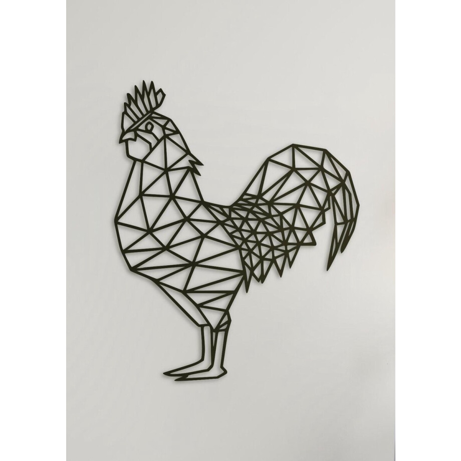 Wanddecoratie Polygon | Haan - M (32x40cm) afbeelding 1