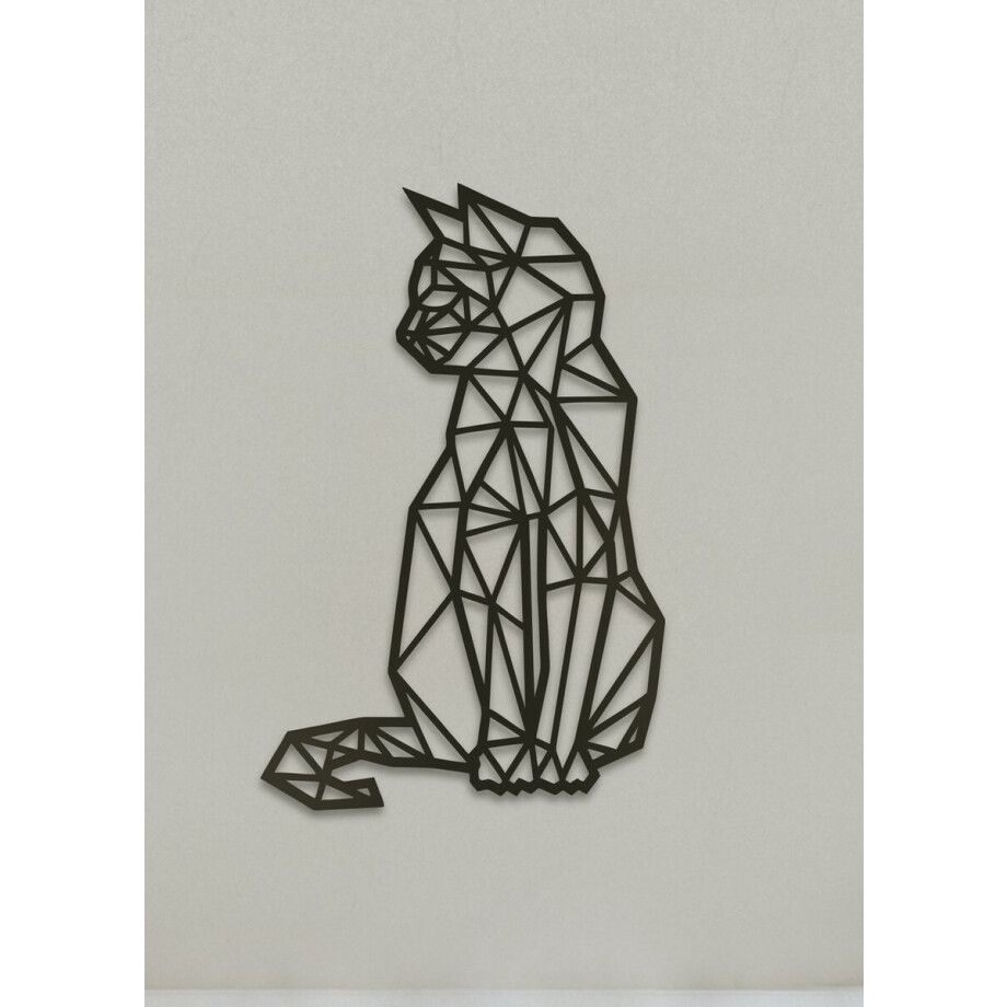 Wanddecoratie Polygon | Kat - L (39x60cm) Wanddecoratie Polygon | Kat - L (39x60cm) afbeelding 1