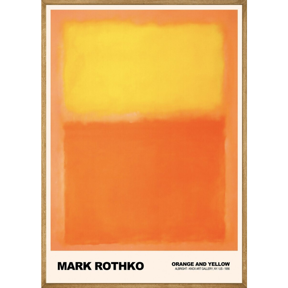 Mark Rothko Orange and Yellow Poster - 40x50 cm afbeelding 1