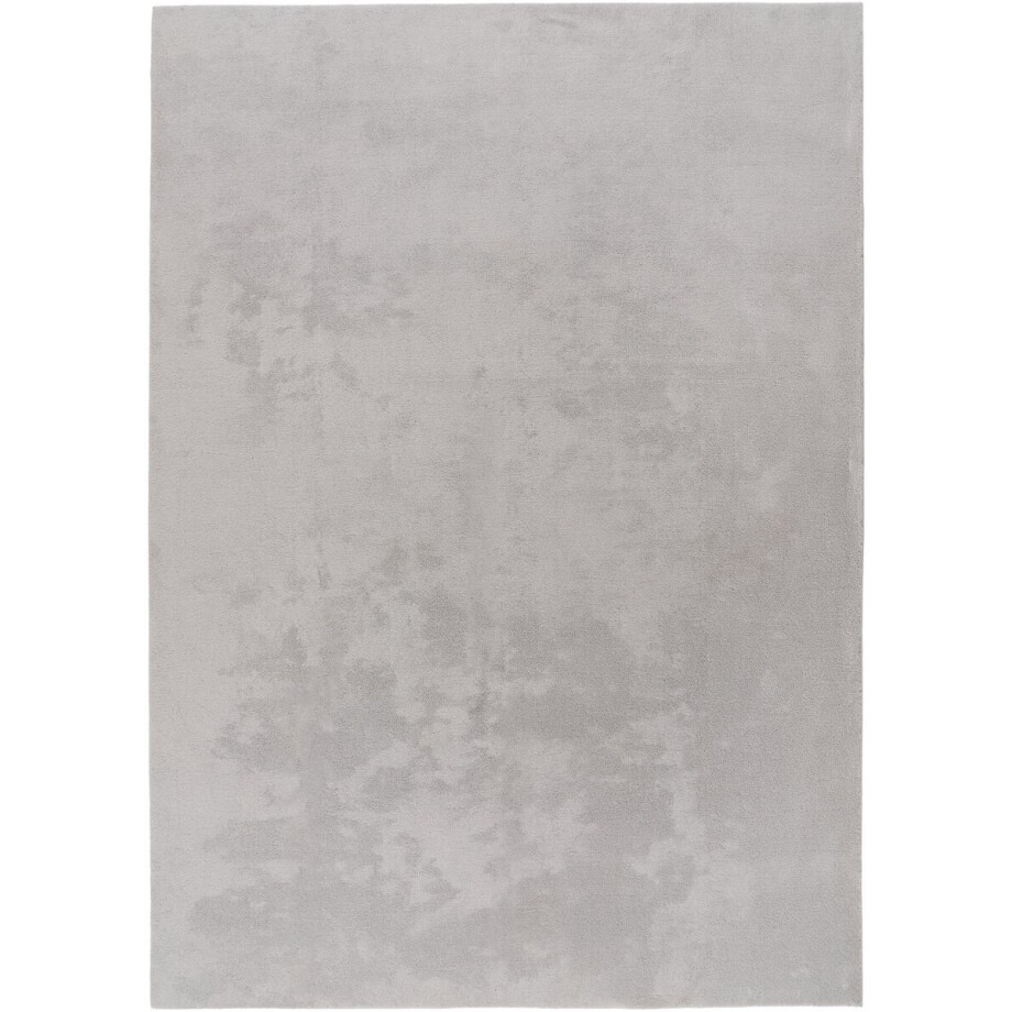 Padiro laagpolig vloerkleed - 200 x 280 cm - Zilverkleurig - Modern, Effen design - Polyester - vloerverwarming Padiro laagpolig vloerkleed - 200 x 280 cm - Zilverkleurig - Modern, Effen design - Polyester - vloerverwarming afbeelding 1