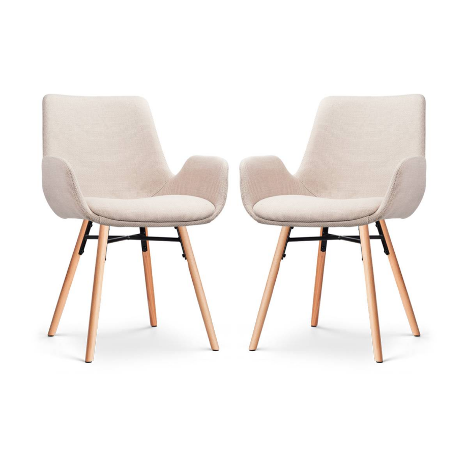 Set van 2 eetkamerstoelen Nena-Eef | Nolon afbeelding 1