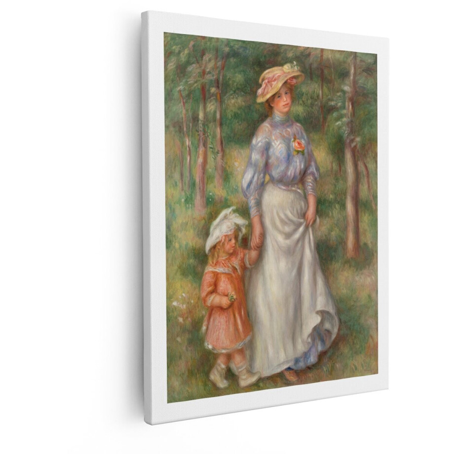 Artaza Canvas Schilderij Vrouw Met Kind - 80x100 cm - Wanddecoratie Renoir - Muurdecoratie Klassiek Schilderij - Decoratie Bos - Schilderijen Op Canvas Artaza Canvas Schilderij Vrouw Met Kind - 80x100 cm - Wanddecoratie Renoir - Muurdecoratie Klassiek Schilderij - Decoratie Bos - Schilderijen Op Canvas afbeelding 1