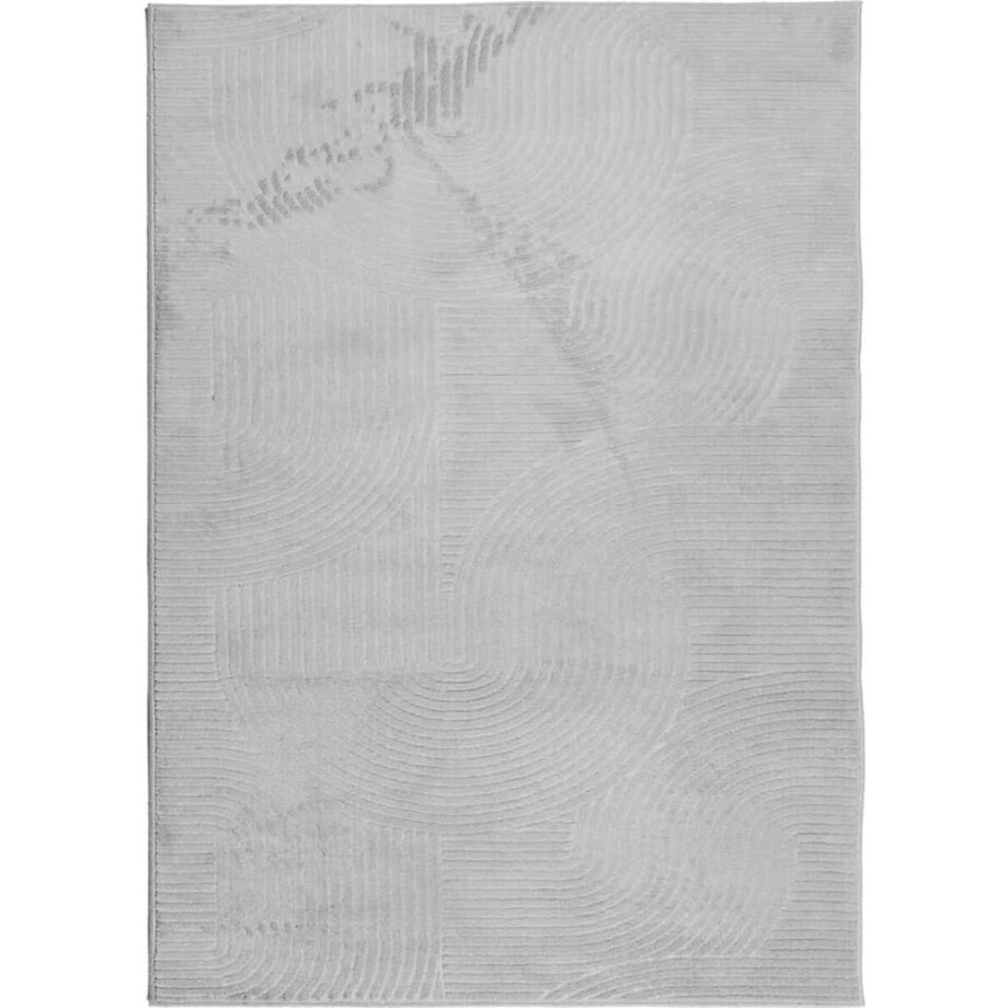 vidaXL Grijze Vloerkleed - Vloerkleed - Vloerkleed IZA laagpolig Scandinavisch 200x280 cm grijs - Polyester Vloerkleed - Zacht Vloerkleed - Modern Vloerkleed afbeelding 1