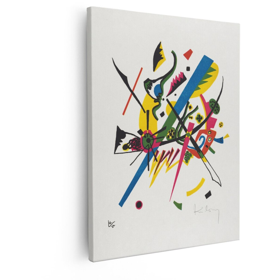 Artaza Canvas Schilderij Abstract - 80x100 cm - Wanddecoratie Modern - Muurdecoratie Kleurrijk - Decoratie Kandinsky Stijl - Schilderijen Op Canvas afbeelding 1