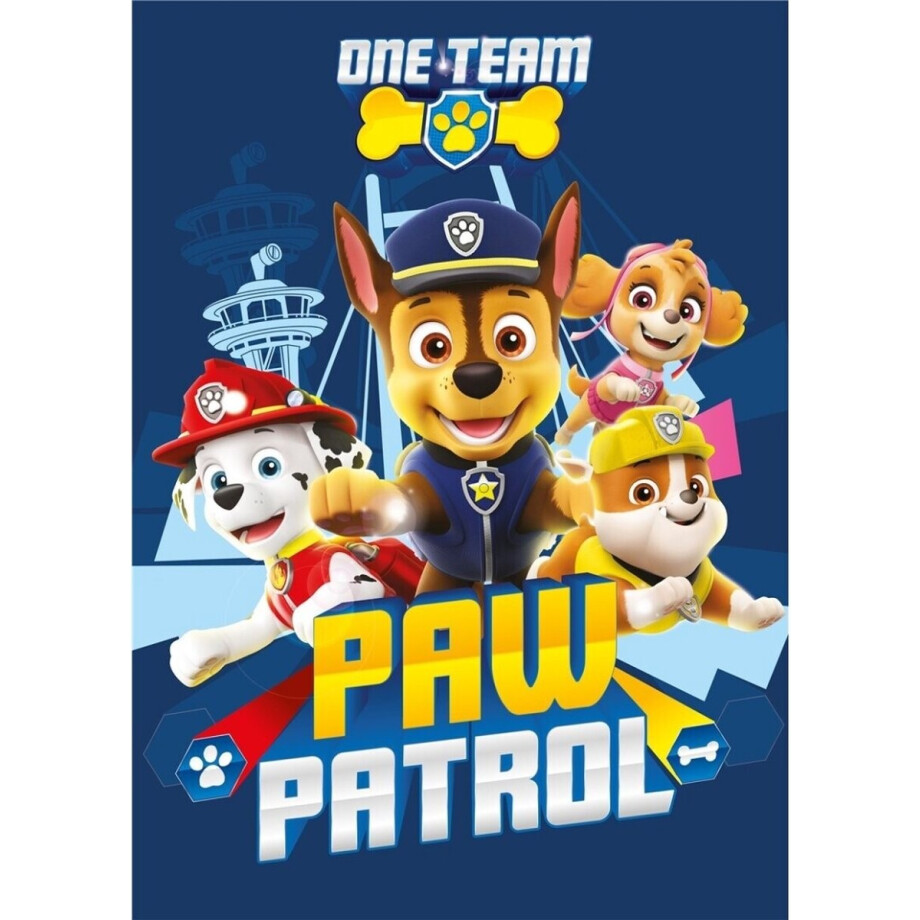 PAW Patrol Fleeceplaid One Team - 110 x 140 cm - Polyester afbeelding 1
