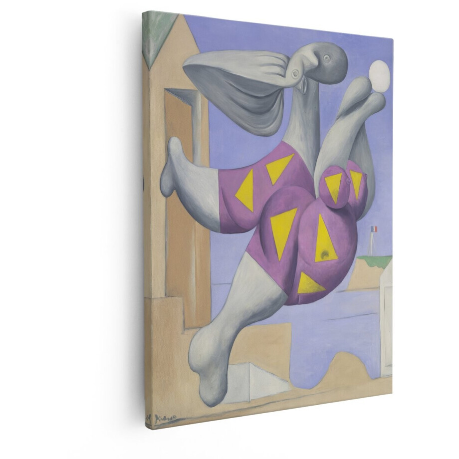 Artaza Canvas Schilderij Pablo Picasso'S Schilderij 'Vrouw met een Bal' - een Surrealistisch Meesterwerk - 40x50 cm - Wanddecoratie Woonkamer - Schilderijen - Muurdecoratie afbeelding 1