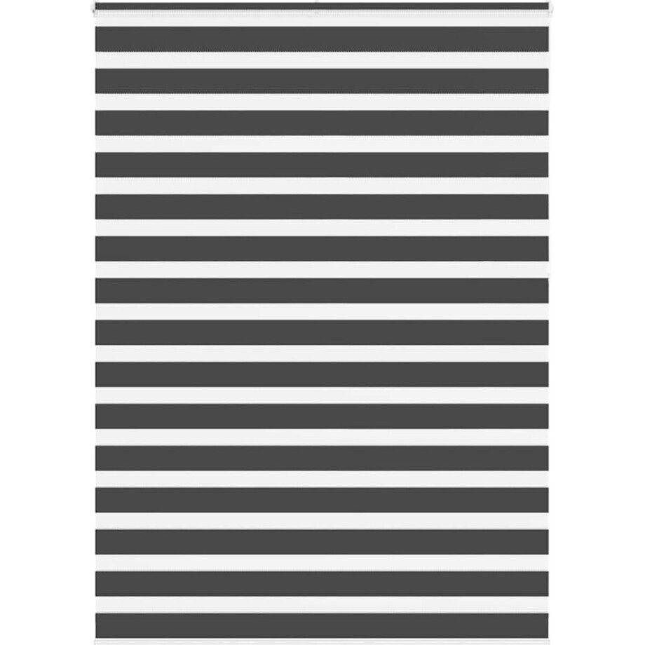 vidaXL Zebra rolgordijn - 160x230 cm - Zwart vidaXL Zebra rolgordijn - 160x230 cm - Zwart afbeelding 1