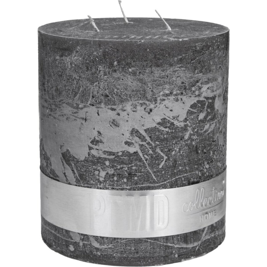 PTMD Swish Kandelaar - 16 x 16 x 18 cm - Wax - Grijs PTMD Swish Kandelaar - 16 x 16 x 18 cm - Wax - Grijs afbeelding 1