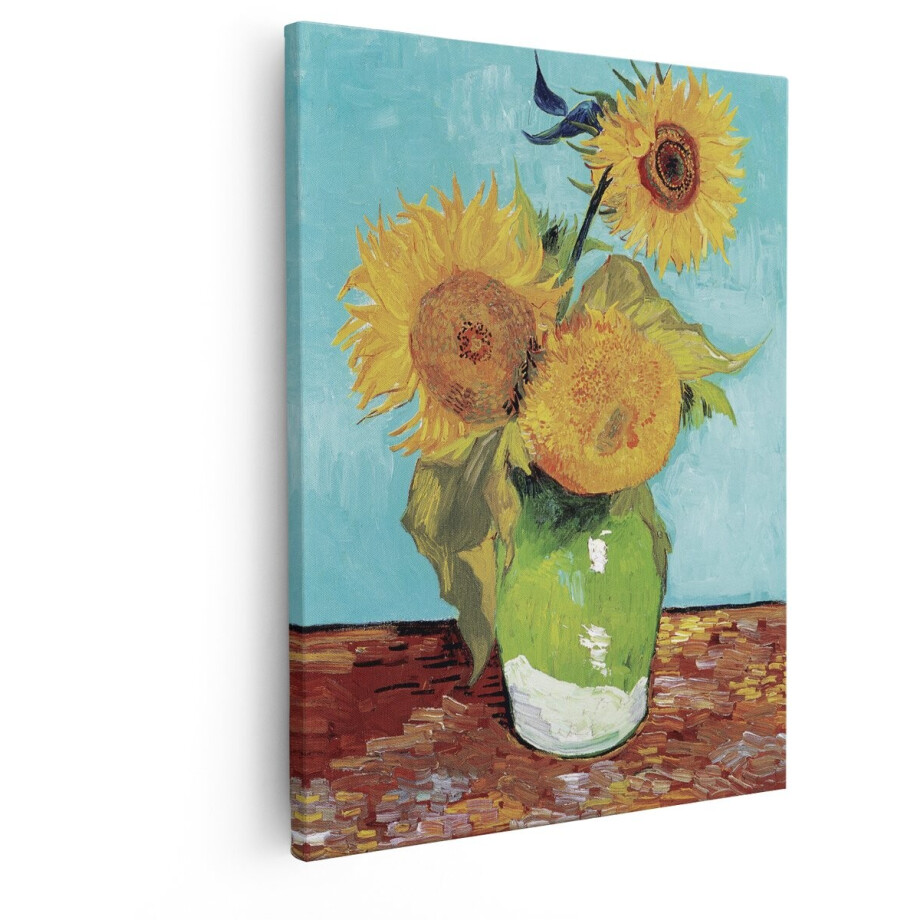 Artaza Canvas Schilderij Zonnebloemen Van Gogh - 80x100 cm - Wanddecoratie Bloemen - Muurdecoratie Stilleven - Schilderijen Op Canvas Artaza Canvas Schilderij Zonnebloemen Van Gogh - 80x100 cm - Wanddecoratie Bloemen - Muurdecoratie Stilleven - Schilderijen Op Canvas afbeelding 1