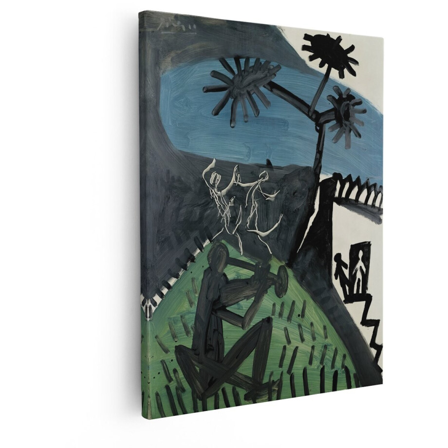 Artaza Canvas Schilderij Picasso Schilderij - 80x100 cm - Wanddecoratie Abstract Landschap - Muurdecoratie Modern - Decoratie Dansers Artaza Canvas Schilderij Picasso Schilderij - 80x100 cm - Wanddecoratie Abstract Landschap - Muurdecoratie Modern - Decoratie Dansers afbeelding 1