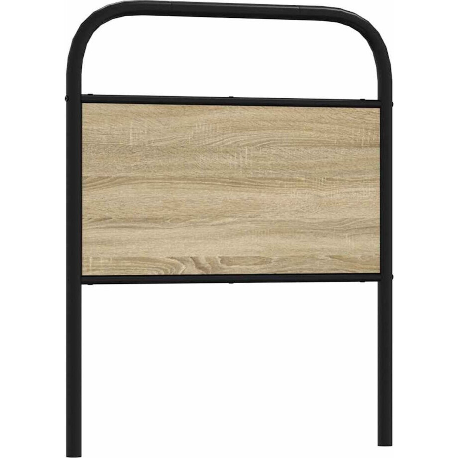 vidaXL - Vervangend - hoofdbord - 80 - cm - staal - en - bewerkt - hout - sonoma - eikenkleurig afbeelding 1