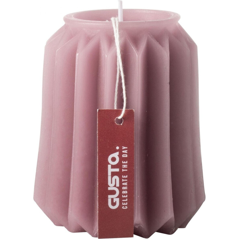 Figuurkaars lantaarn H85cm donkerroze - Gusta® afbeelding 1