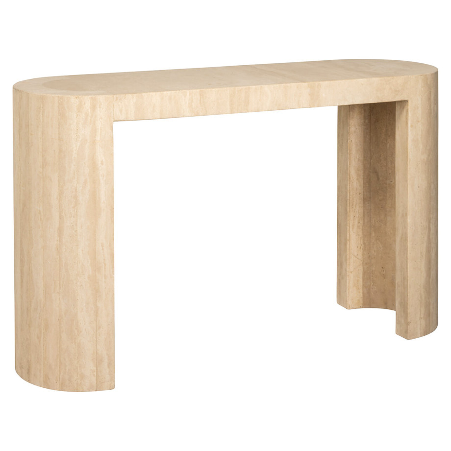 Richmond Ovale Sidetable 'Biltmore' Travertin, 140cm afbeelding 1