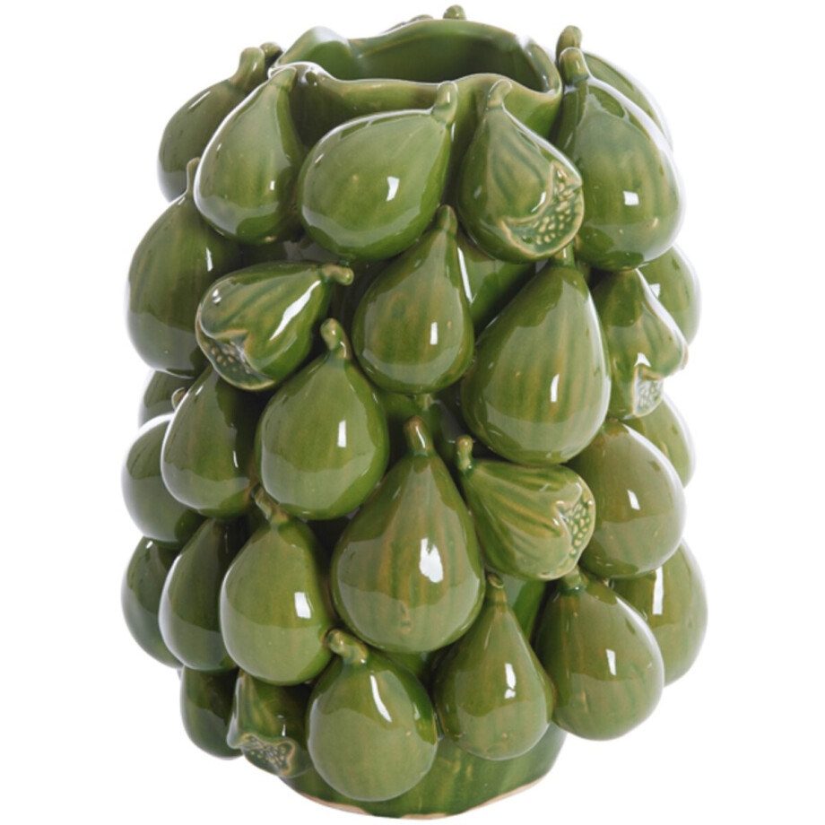 Light & Living Vaas Natalia Keramiek, 33cm hoog - Donkergroen Light & Living Vaas Natalia Keramiek, 33cm hoog - Donkergroen afbeelding 1