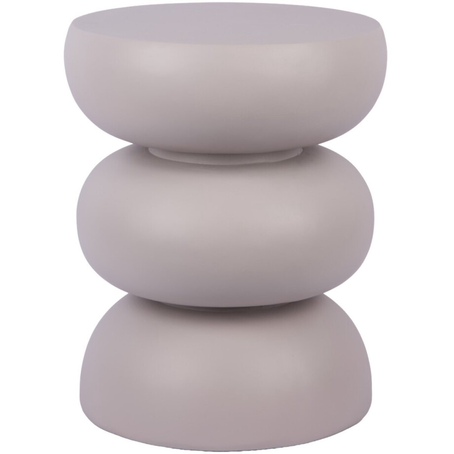 Leitmotiv Kruk Curva - Warmgrijs - 35.5x35.5x44cm - Modern afbeelding 1