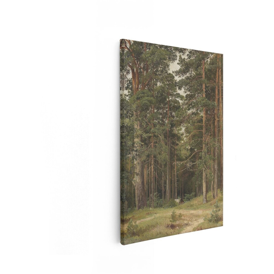 Artaza Canvas Schilderij Dennenbos - 80x120 cm - Wanddecoratie Natuur Landschap - Muurdecoratie Bos Woonkamer - Decoratie Bomen Shishkin Artaza Canvas Schilderij Dennenbos - 80x120 cm - Wanddecoratie Natuur Landschap - Muurdecoratie Bos Woonkamer - Decoratie Bomen Shishkin afbeelding 1