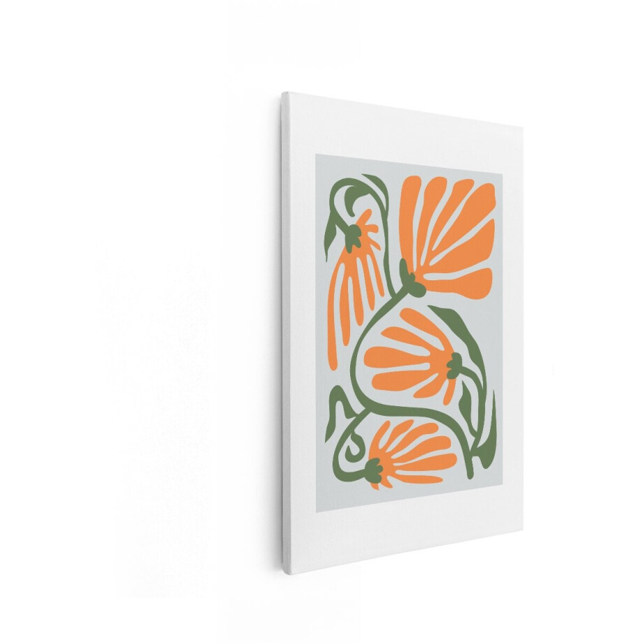 Artaza Canvas Schilderij Abstracte Bloemen - 40x60 cm - Wanddecoratie Boho - Muurdecoratie Woonkamer - Decoratie Oranje Artaza Canvas Schilderij Abstracte Bloemen - 40x60 cm - Wanddecoratie Boho - Muurdecoratie Woonkamer - Decoratie Oranje afbeelding 1