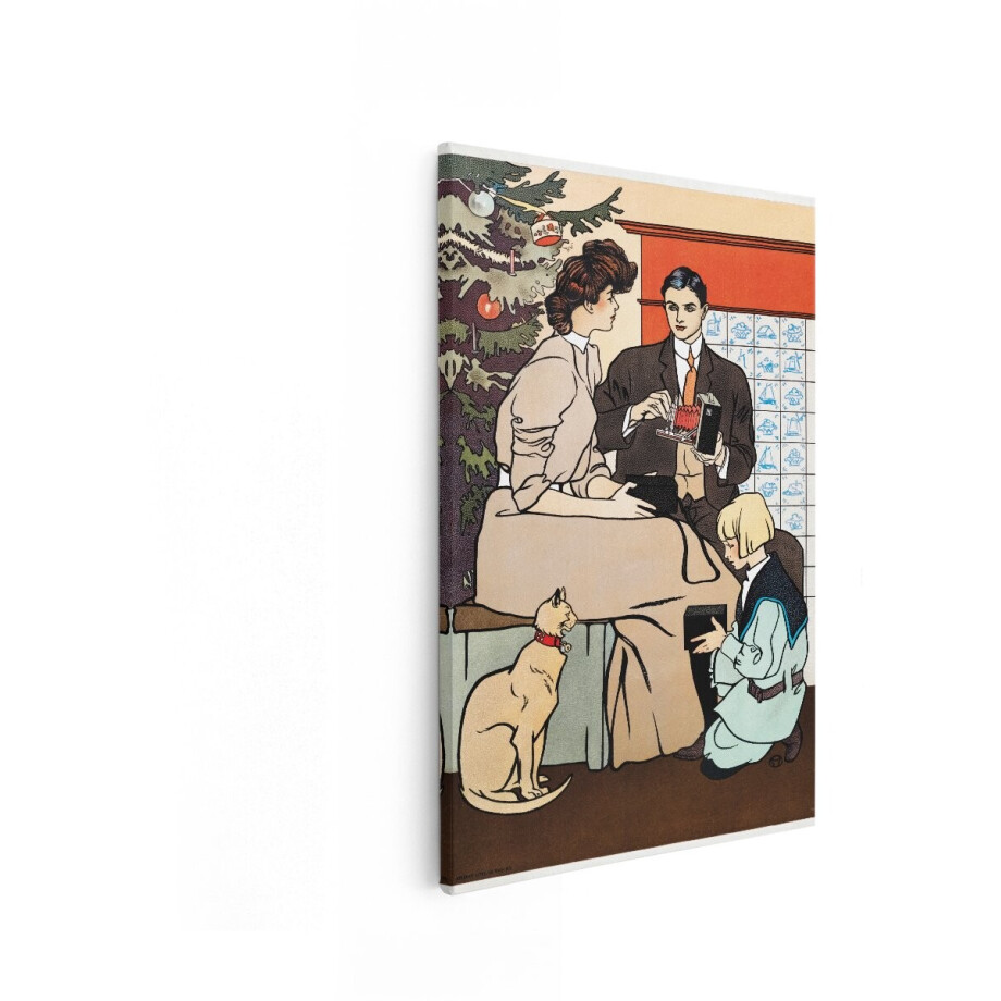 Artaza Canvas Schilderij Kerst - 80x120 cm - Vintage Wanddecoratie Kerstboom - Muurdecoratie Gezin - Retro Schilderijen Kat Artaza Canvas Schilderij Kerst - 80x120 cm - Vintage Wanddecoratie Kerstboom - Muurdecoratie Gezin - Retro Schilderijen Kat afbeelding 1