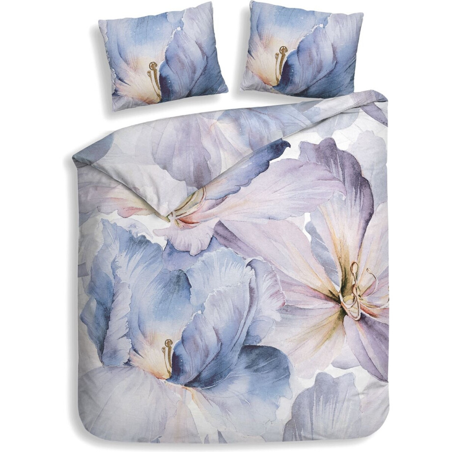 Heckettlane Acadia Dekbedovertrek - Tweepersoons - Kunstvezel - 200x200-220cm - Paars afbeelding 1