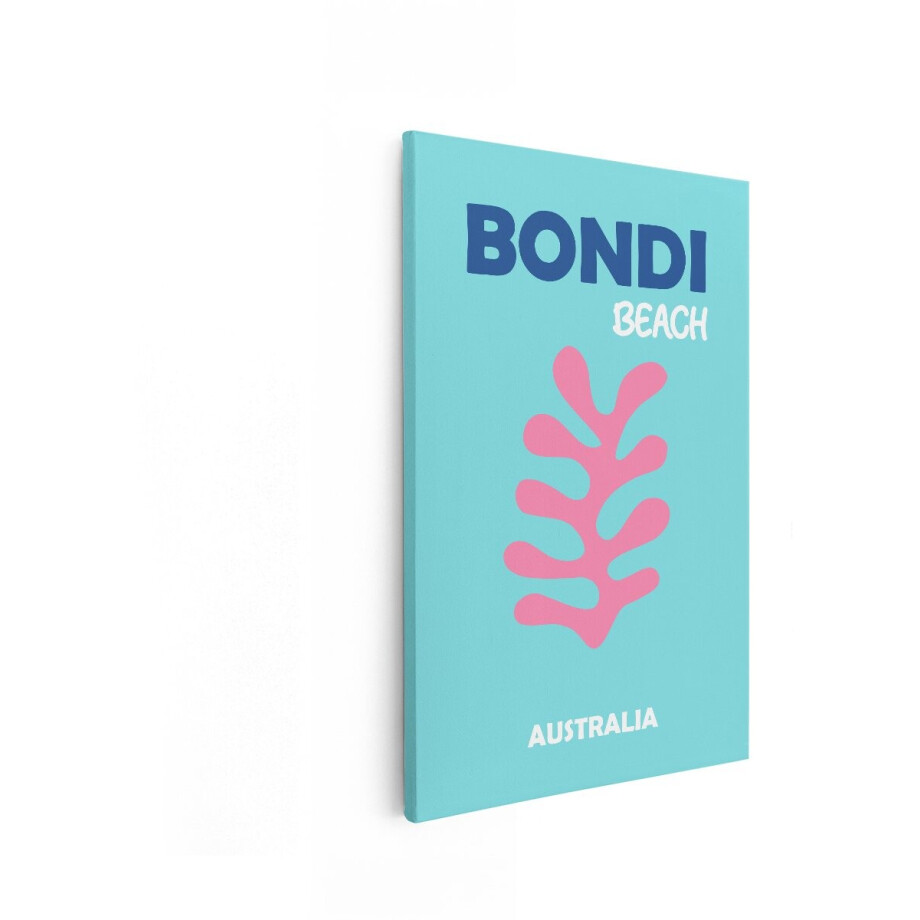 Artaza Canvas Schilderij Bondi Beach Australia - 40x60 cm - Wanddecoratie Abstract - Muurdecoratie Strand Zee - Decoratie Roze Blauw Artaza Canvas Schilderij Bondi Beach Australia - 40x60 cm - Wanddecoratie Abstract - Muurdecoratie Strand Zee - Decoratie Roze Blauw afbeelding 1