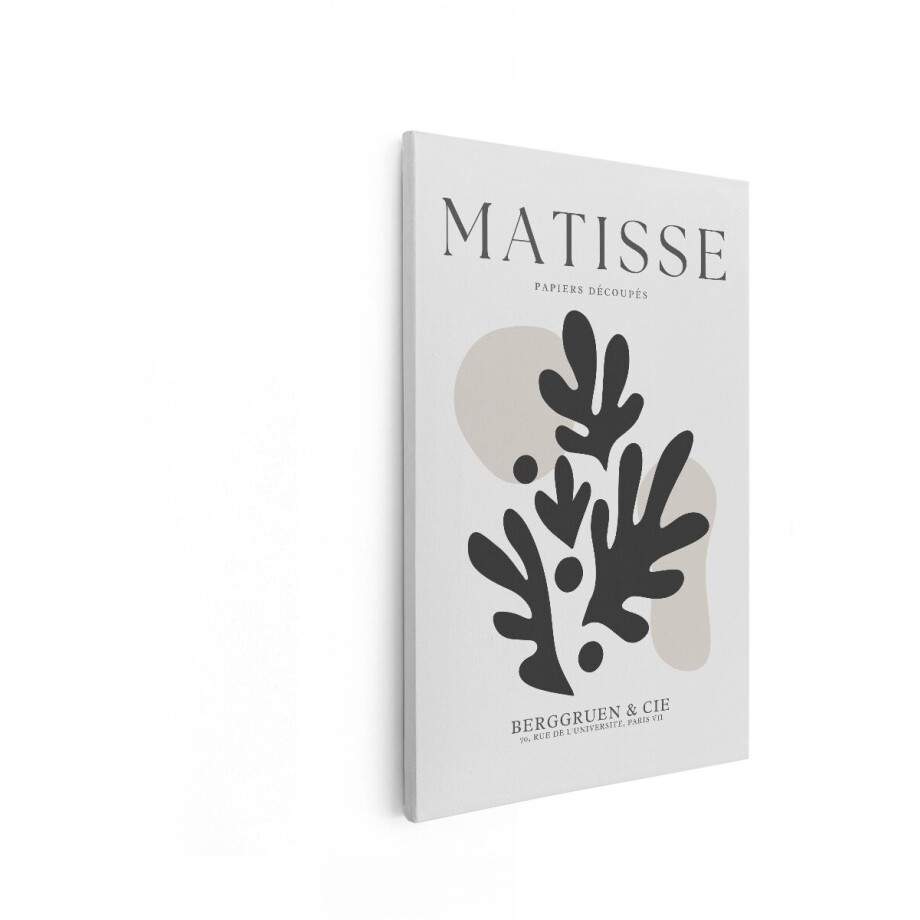 Artaza Canvas Schilderij Matisse - 20x30 cm - Wanddecoratie Abstract - Muurdecoratie Minimalistisch - Schilderijen Op Canvas Beige afbeelding 1