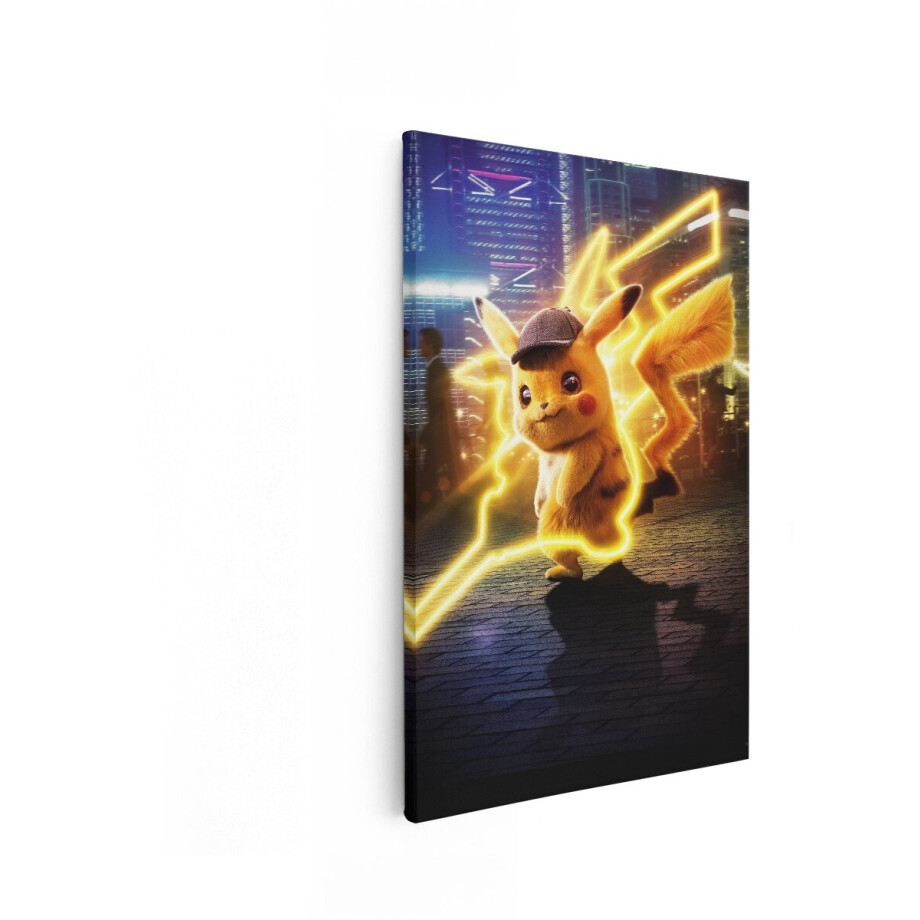 Artaza Canvas Schilderij Pokemon Detective Pikachu - 80x120 cm - Wanddecoratie Kinderkamer - Muurdecoratie Jongenskamer - Decoratie Film Artaza Canvas Schilderij Pokemon Detective Pikachu - 80x120 cm - Wanddecoratie Kinderkamer - Muurdecoratie Jongenskamer - Decoratie Film afbeelding 1