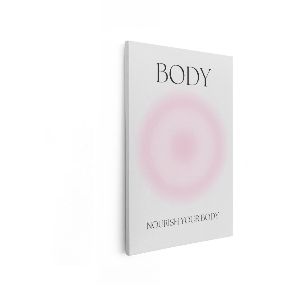 Artaza Canvas Schilderij Body Tekst - 80x120 cm - Wanddecoratie Roze - Muurdecoratie Quote - Decoratie Minimalistisch Slaapkamer - Roze Artaza Canvas Schilderij Body Tekst - 80x120 cm - Wanddecoratie Roze - Muurdecoratie Quote - Decoratie Minimalistisch Slaapkamer - Roze afbeelding 1