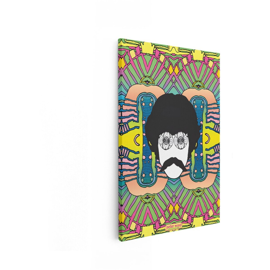 Artaza Canvas Schilderij Peter Max - 40x60 cm - Wanddecoratie Popart - Muurdecoratie Portret Man - Decoratie Psychedelisch Retro afbeelding 1
