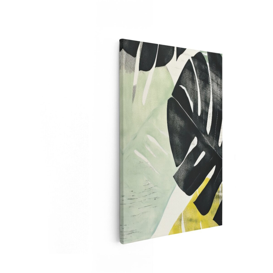 Artaza Canvas Schilderij Abstract - 60x90 cm - Wanddecoratie Modern - Muurdecoratie Bladeren - Decoratie Groen - Schilderijen Op Canvas Artaza Canvas Schilderij Abstract - 60x90 cm - Wanddecoratie Modern - Muurdecoratie Bladeren - Decoratie Groen - Schilderijen Op Canvas afbeelding 1