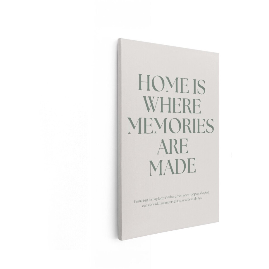 Artaza Canvas Schilderij Thuis Is WAAR Herinneringen Worden Gemaakt - Citaat met Elegante Typografie - 40x60 cm - Wanddecoratie Woonkamer - Schilderijen - Muurdecoratie Artaza Canvas Schilderij Thuis Is WAAR Herinneringen Worden Gemaakt - Citaat met Elegante Typografie - 40x60 cm - Wanddecoratie Woonkamer - Schilderijen - Muurdecoratie afbeelding 1