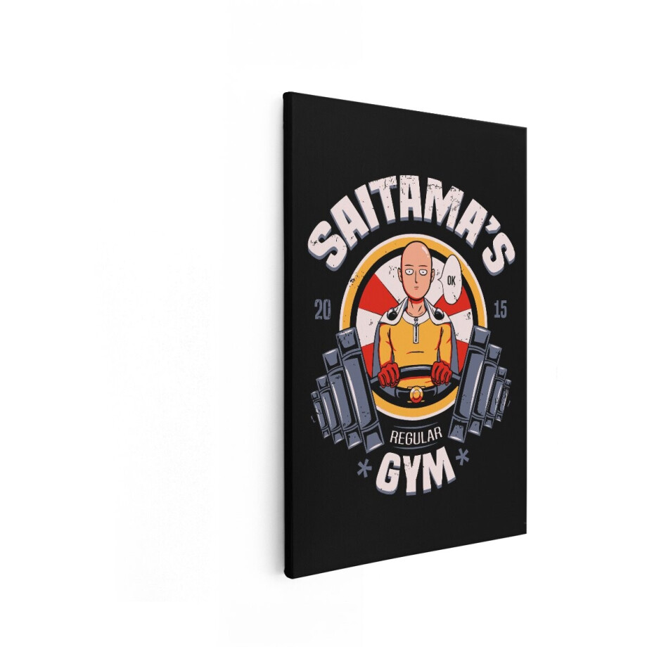 Artaza Canvas Schilderij Saitama'S Vaste Sportschool: Animepersonage dat Gewichten Heft Om Fit Te Worden - 80x120 cm - Groot - Wanddecoratie Woonkamer - Schilderijen - Muurdecoratie Artaza Canvas Schilderij Saitama'S Vaste Sportschool: Animepersonage dat Gewichten Heft Om Fit Te Worden - 80x120 cm - Groot - Wanddecoratie Woonkamer - Schilderijen - Muurdecoratie afbeelding 1